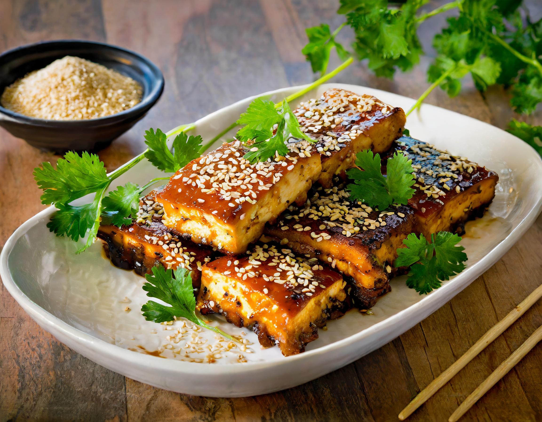 Healthy Eating BBQ Tofu Ribs