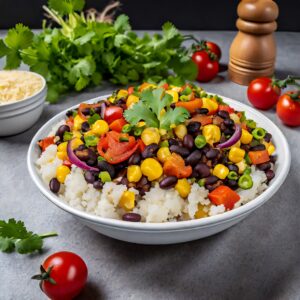 Cauliflower Rice and Black Bean Burrito Bowl