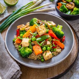 Vegetarian Stir-Fry with Tofu and Colorful Veggies